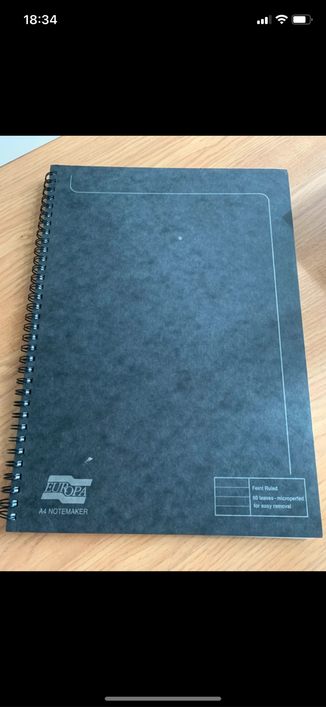 Caderno linhas